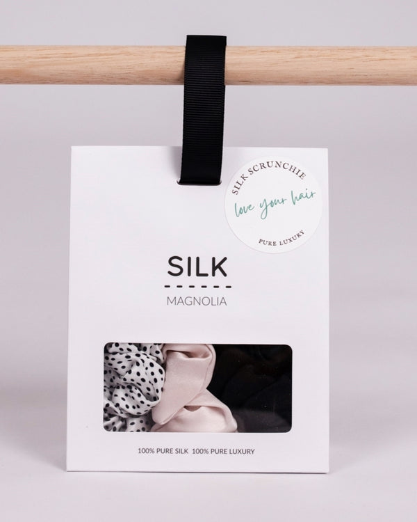 Silk Magnolia - Silk Scrunchie 3 Pack