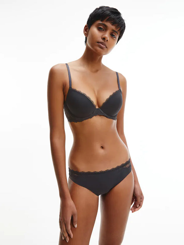 Calvin Klein Seductive Comfort Bra Black Peachie Lingerie