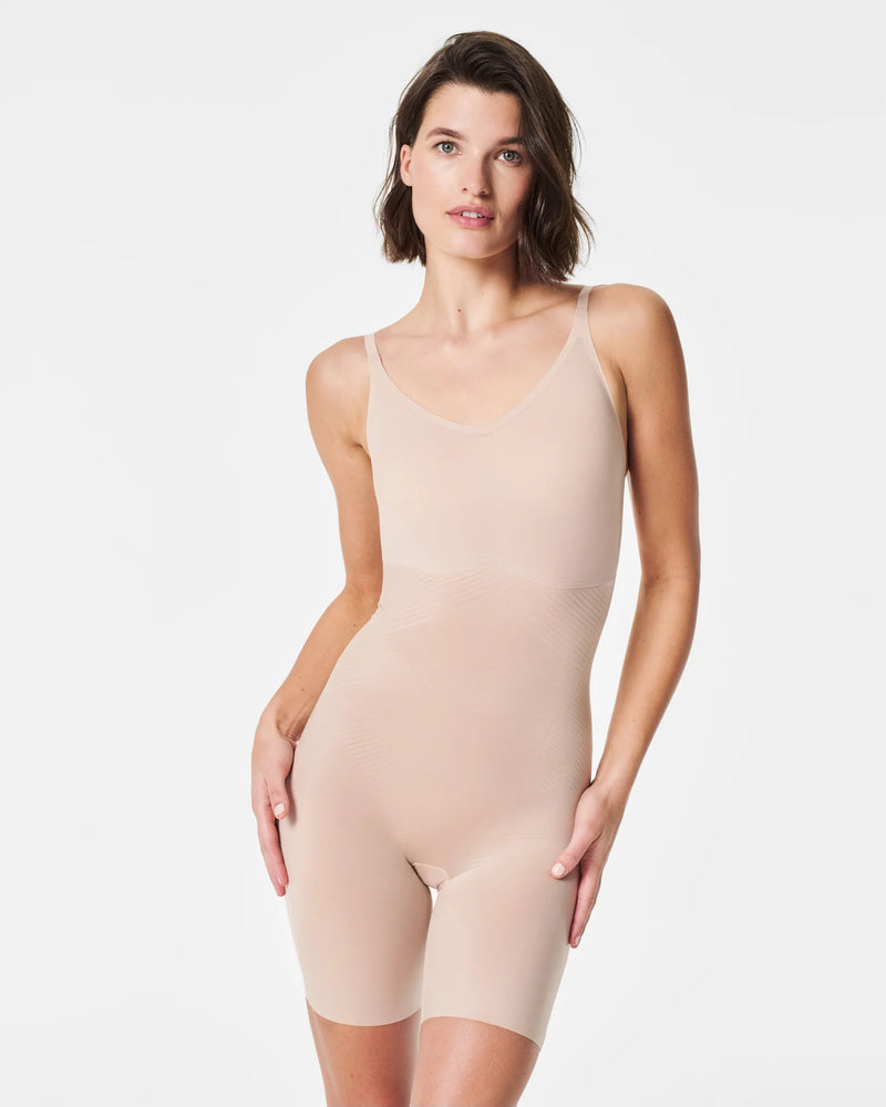 Spanx - Thinstincts Mid Thigh Bodysuit | Champagne Beige