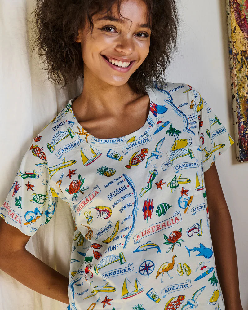 Kip & Co - Aussie Road Trip Short Cotton PJ Set