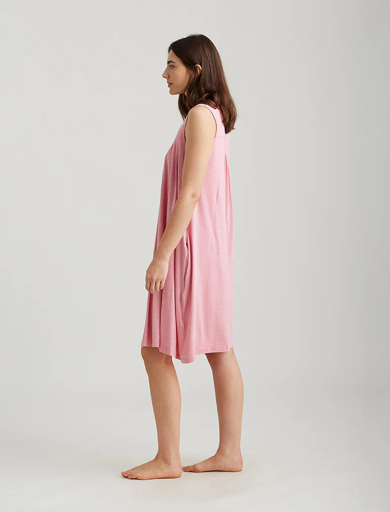Papinelle - Kate Modal Soft Pleat Front Nightie | Wild Rose