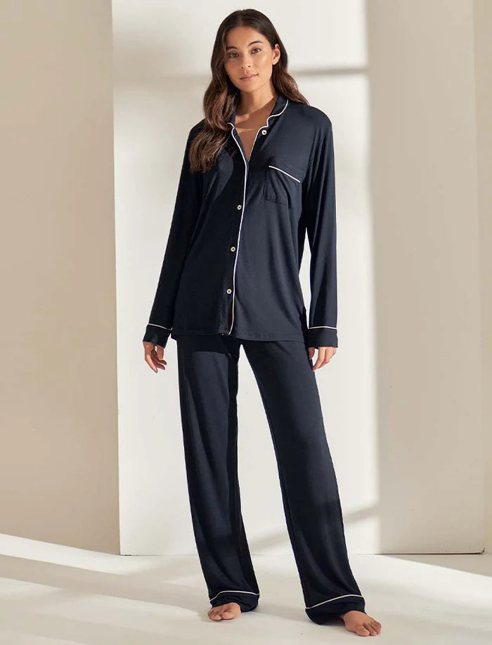 Papinelle - Kate Model Soft Full Length PJ Set | Winter Blue