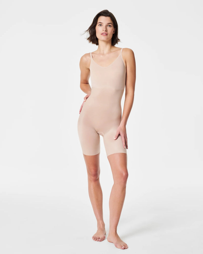 Spanx - Thinstincts Mid Thigh Bodysuit | Champagne Beige