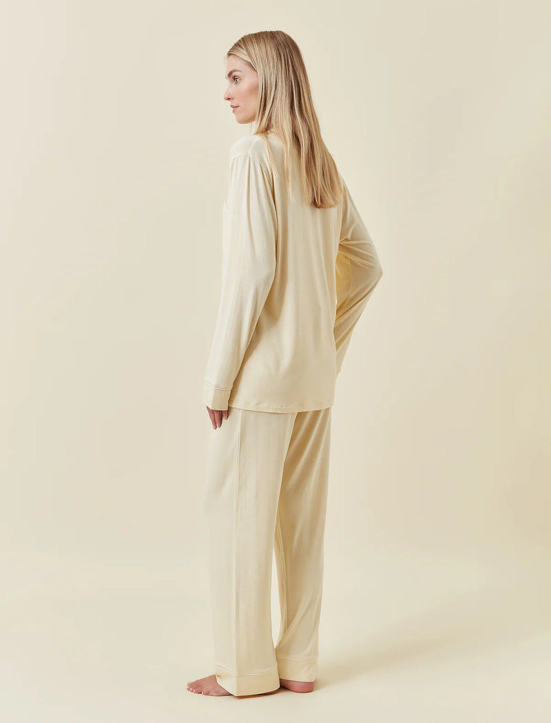 Papinelle - Kate Modal Soft Full Length PJ Set | Lemon Cream