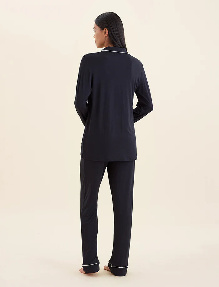 Papinelle - Kate Model Soft Full Length PJ Set | Winter Blue