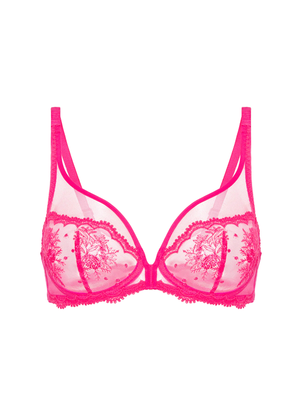 Simone Perele - Intrigue Full Cup Plunge Bra | Disco Pink