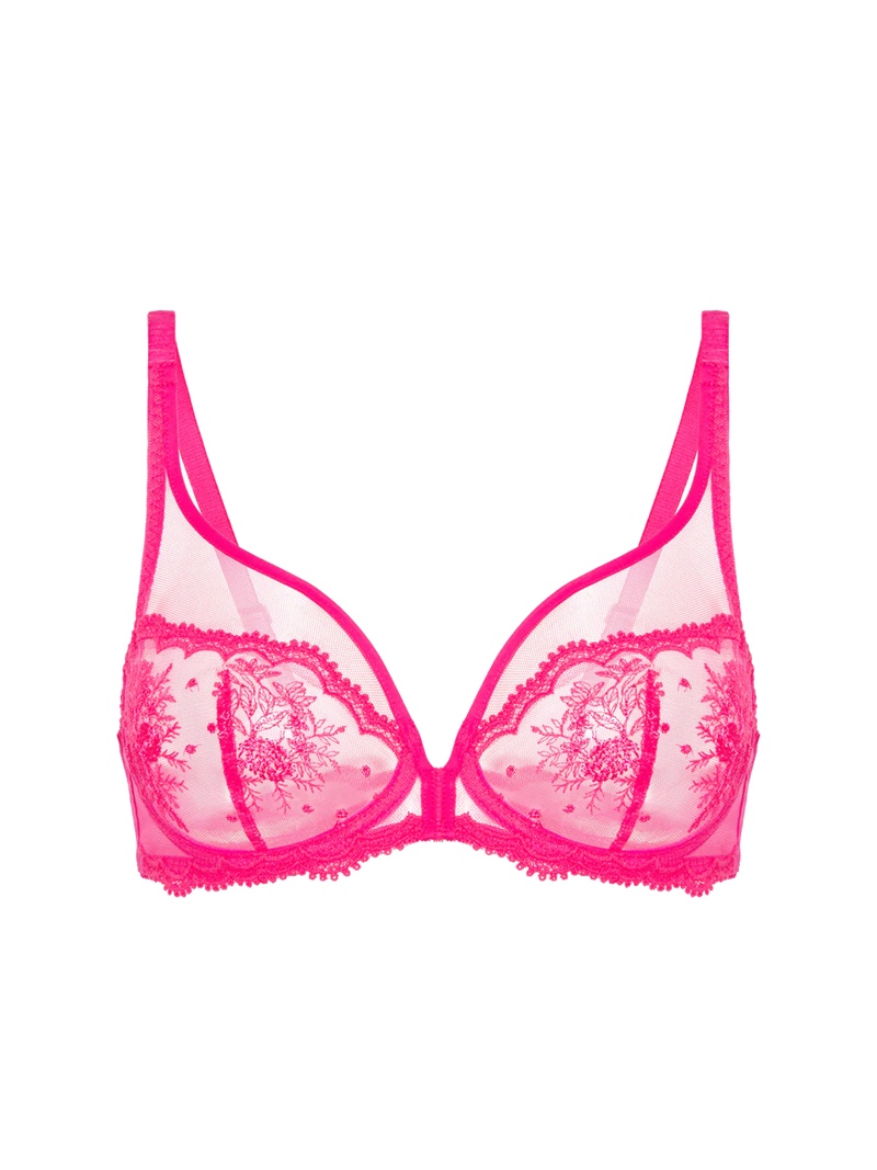 Simone Perele - Intrigue Full Cup Plunge Bra | Disco Pink