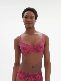 Simone Perele - Intrigue Full Cup Plunge Bra | Disco Pink