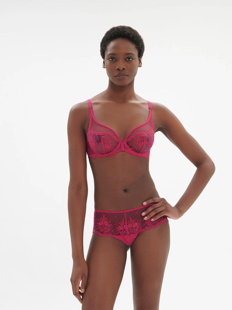 Simone Perele - Intrigue Full Cup Plunge Bra | Disco Pink