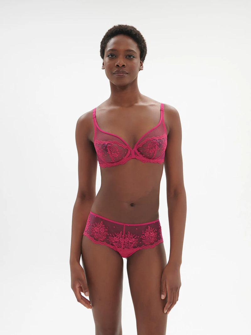 Simone Perele - Intrigue Full Cup Plunge Bra | Disco Pink