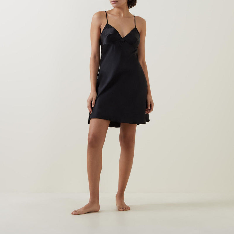 Chantelle - NightShade Silk Chemise | Black