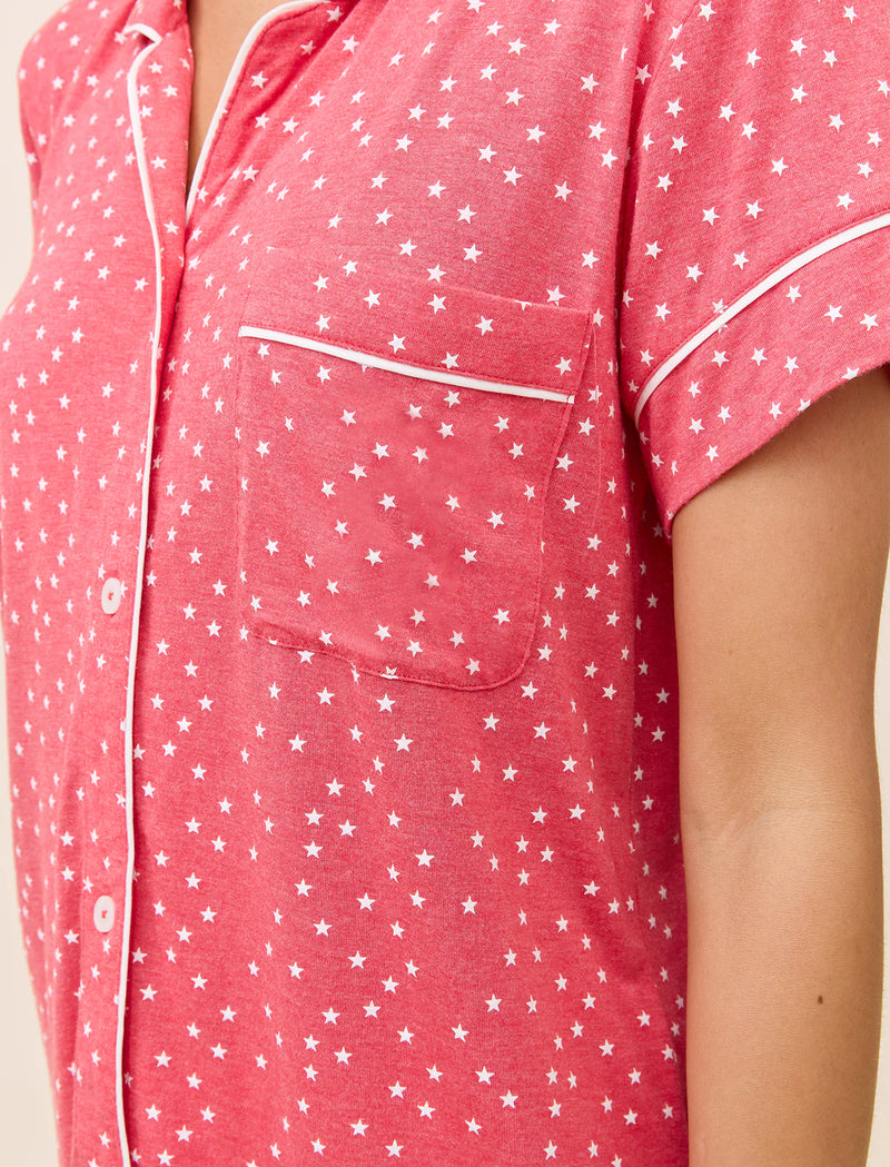 Papinelle - Kate Modal Soft Boxer PJ | Geranium Stars