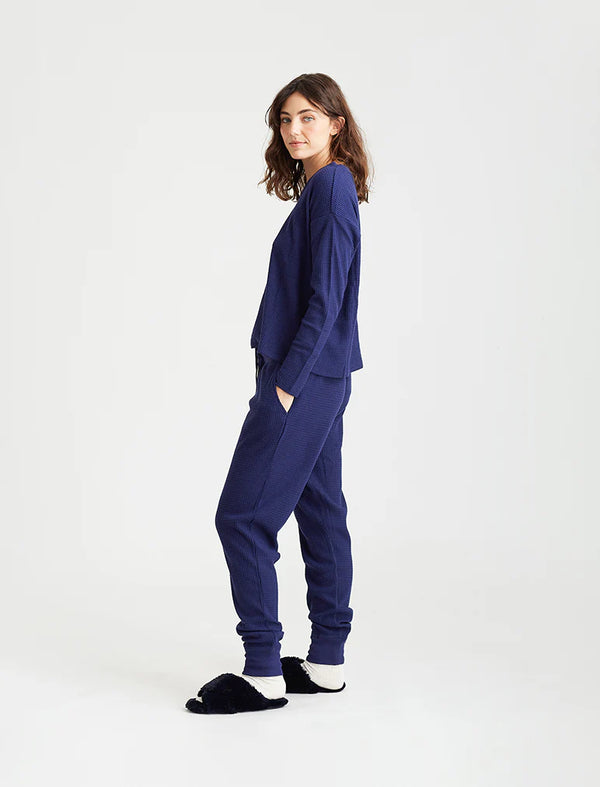 Papinelle - Super Soft Waffle Jogger | Navy