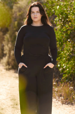 Tani - Round  Neck Long Sleeve Top | Basics