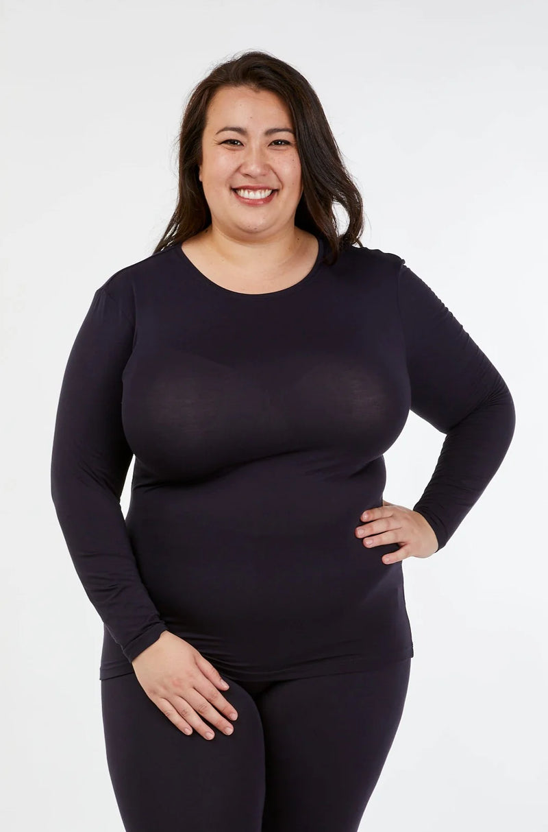 Tani - Round  Neck Long Sleeve Top | Basics