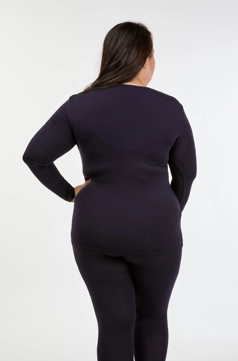 Tani - Round  Neck Long Sleeve Top | Basics