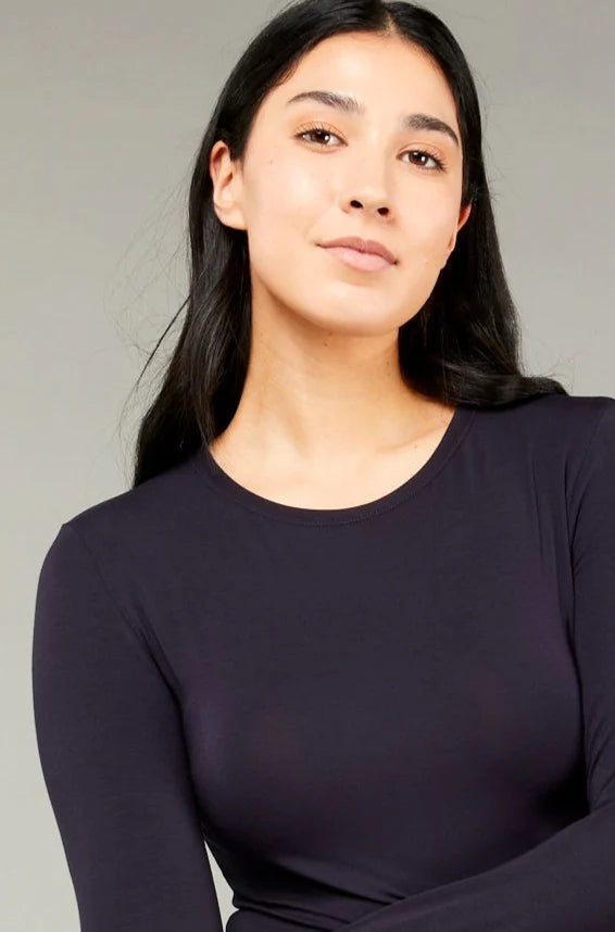 Tani - Round  Neck Long Sleeve Top | Basics