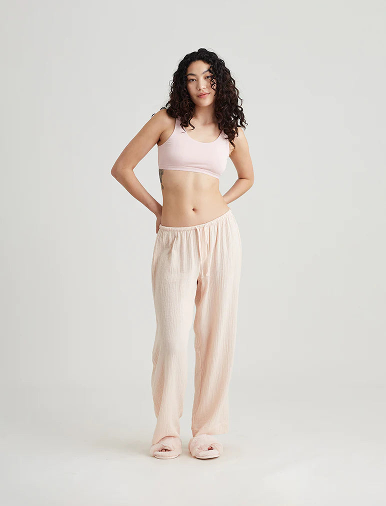 Papinelle - Ashley Textured Cotton Wide Leg Pant | Shell
