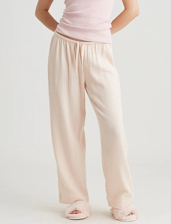 Papinelle - Ashley Textured Cotton Wide Leg Pant | Shell
