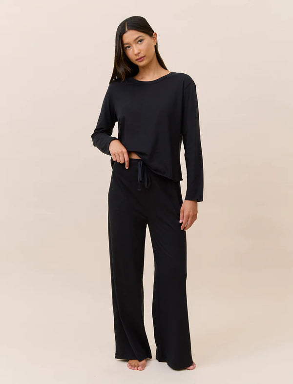 Papinelle - Jada Organic Wide Leg Pant | Black