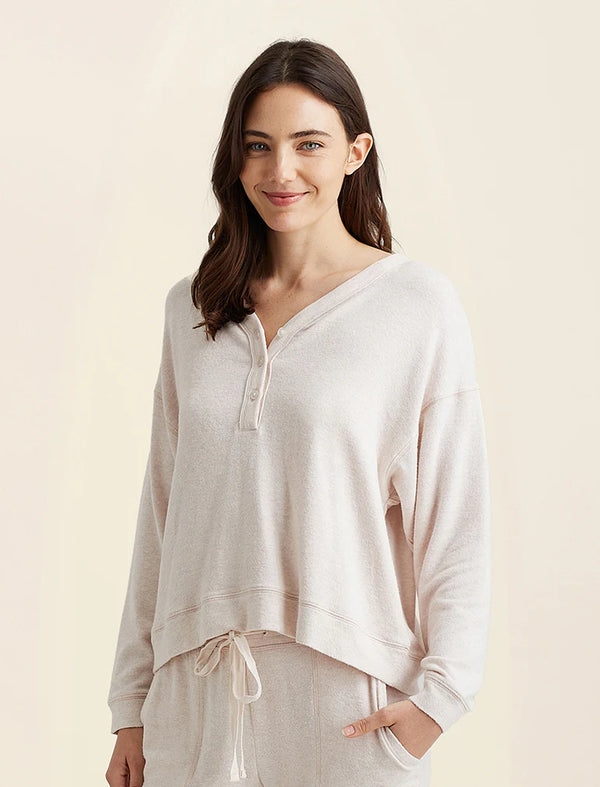 Papinelle - Feather Soft Boxy LS Top | Almond