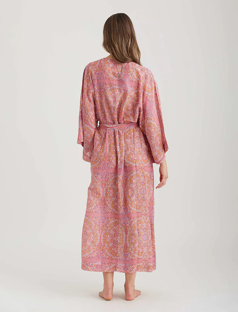 Papinelle - Ines Kimono Maxi Robe | French Rose