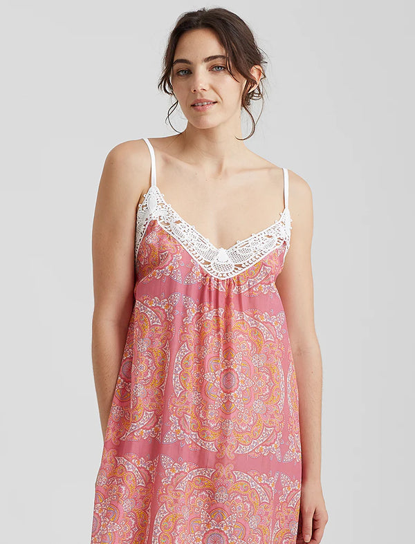 Papinelle - Ines Lace Front Maxi Nightie | French Rose
