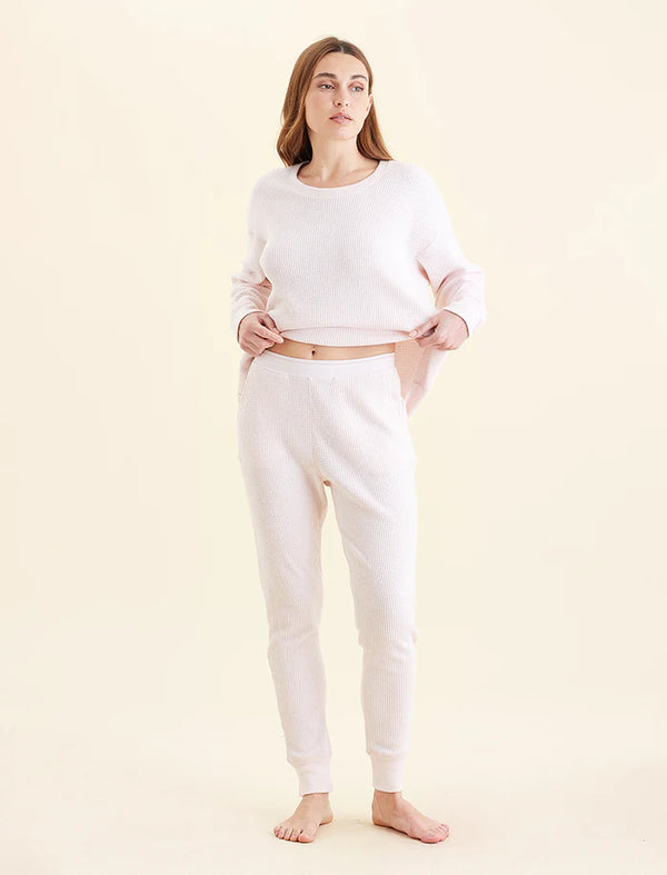 Papinelle - Super Soft Waffle Exposed Elastic Joggers