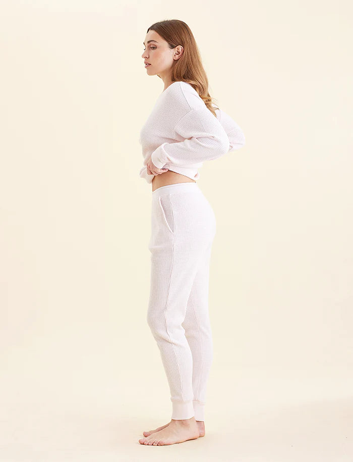 Papinelle - Super Soft Waffle Exposed Elastic Joggers