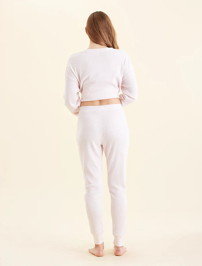 Papinelle - Super Soft Waffle Exposed Elastic Joggers