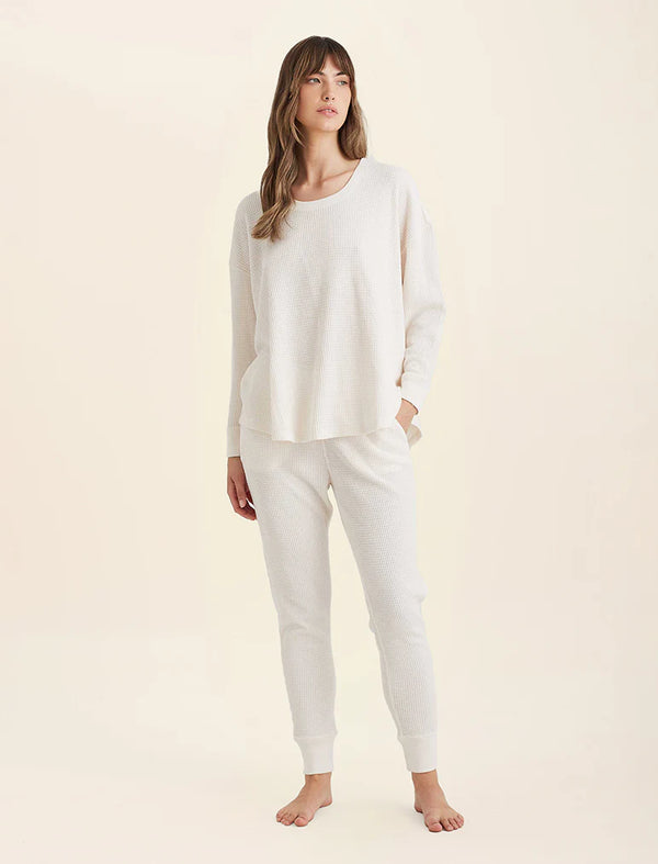 Papinelle - Super Soft Waffle LS Relaxed Top | Bone