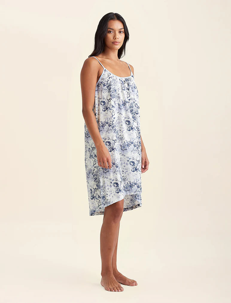 Papinelle - Toile De Jouy Strappy Nightie | French Blue