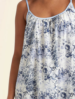 Papinelle - Toile De Jouy Strappy Nightie | French Blue