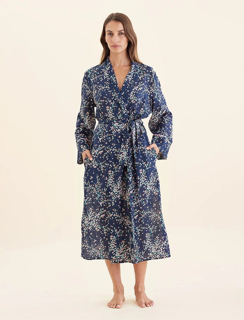 Papinelle - Cheri Blossom Maxi Robe | Navy