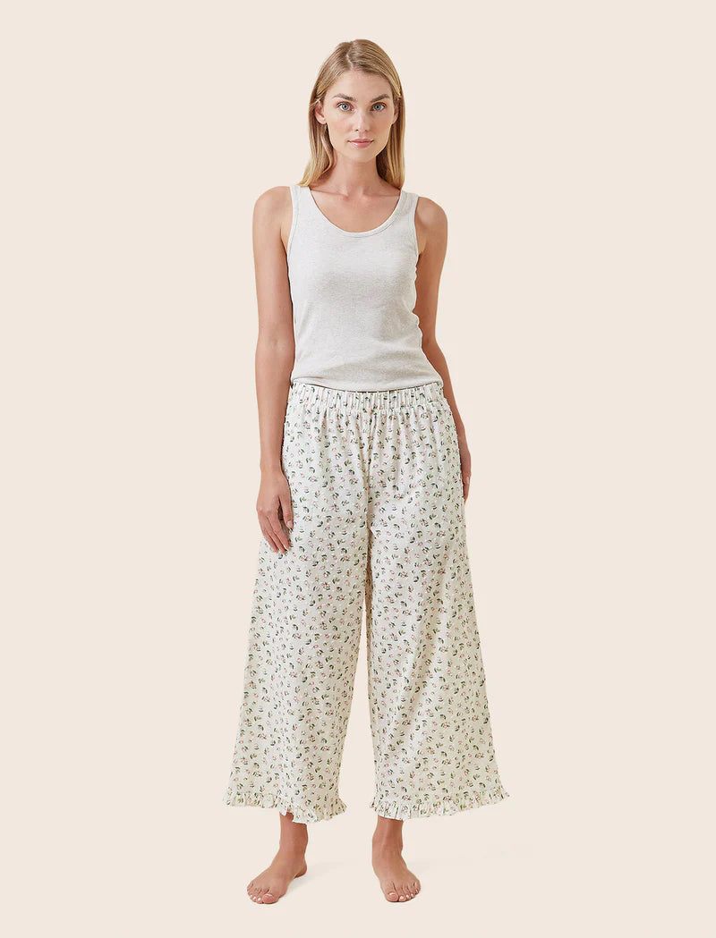 Papinelle - Swiss Dot Crop Pant | Rosebud Floral