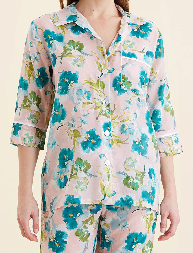 Papinelle - Audrey Floral Crop PJ Set | Lace Pink