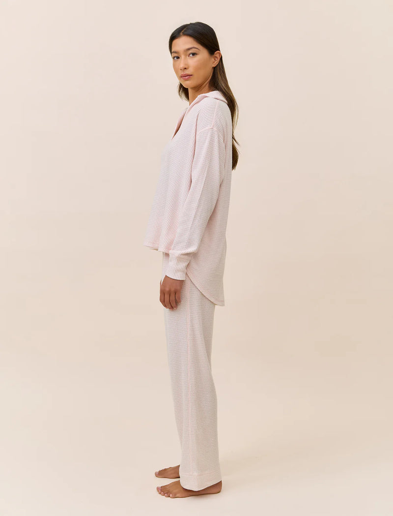 Papinelle - Super Soft Waffle Straight Leg Pant | Rose
