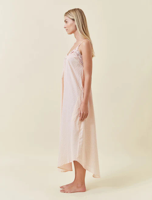 Papinelle - Swiss Dot Lace Front Maxi Nightie