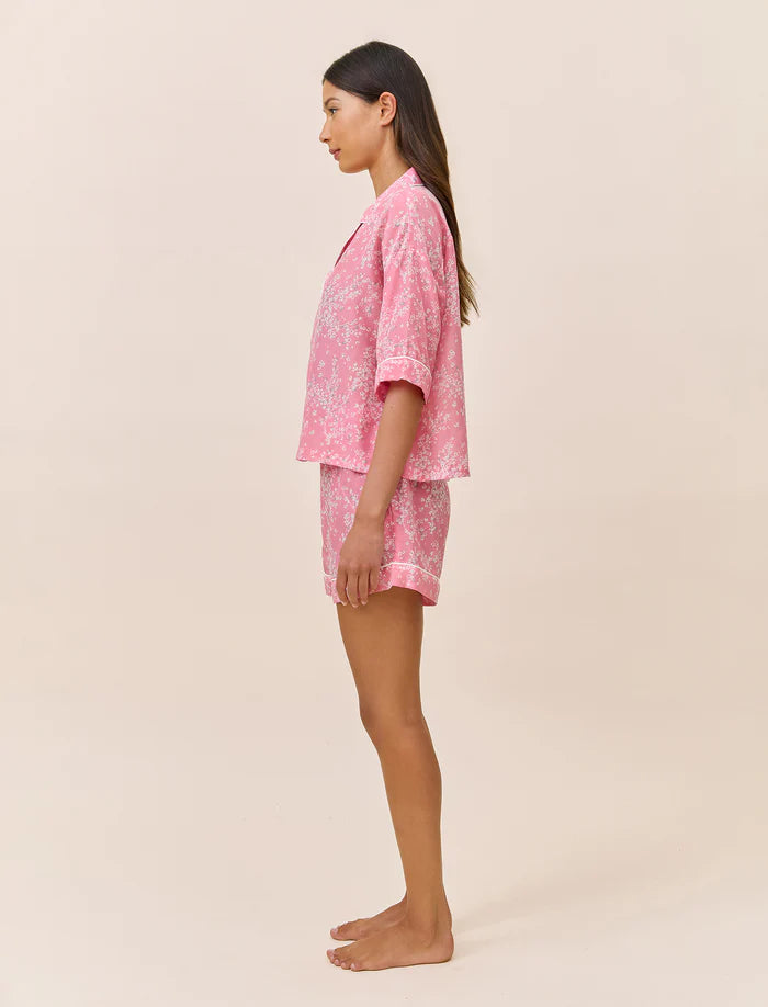 Papinelle - Cheri Blossom Boxer PJ Set | Pink Lemonade