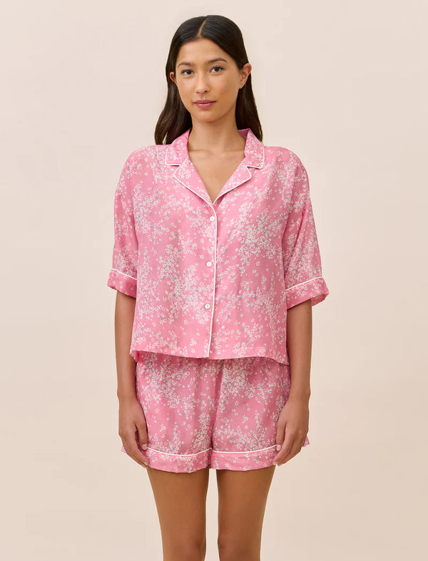 Papinelle - Cheri Blossom Boxer PJ Set | Pink Lemonade