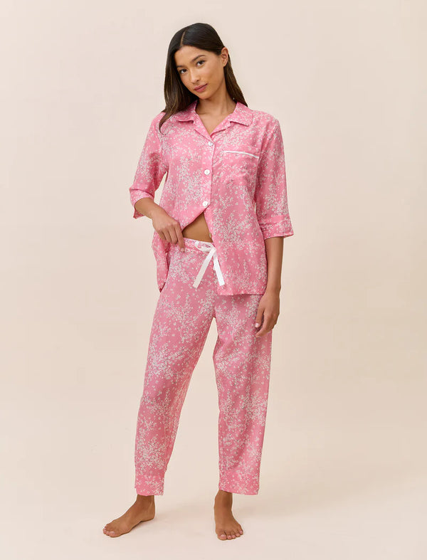 Papinelle - Cheri Blossom Crop PJ Set | Pink Lemonade