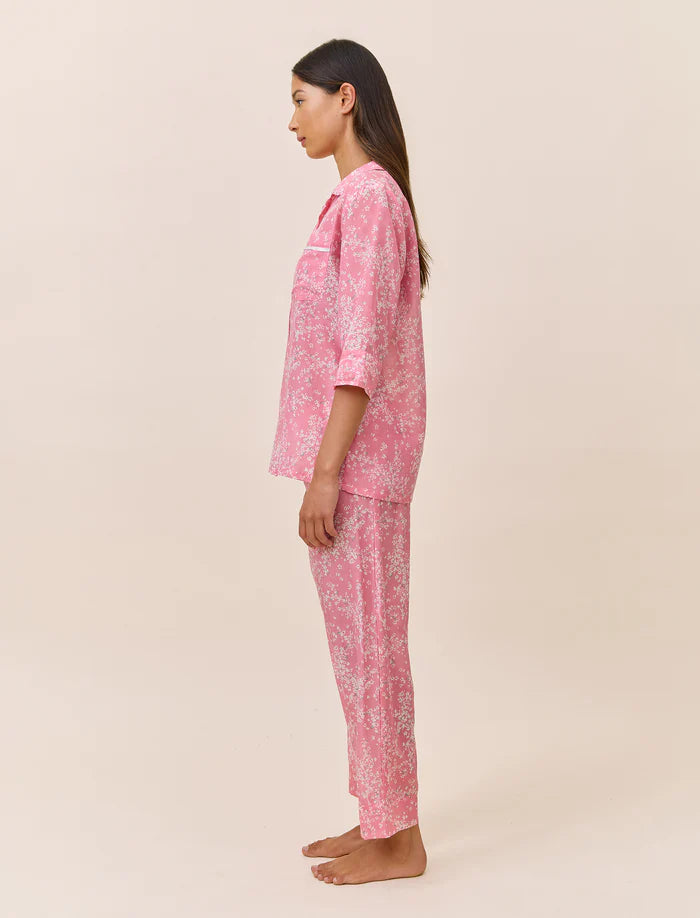 Papinelle - Cheri Blossom Crop PJ Set | Pink Lemonade