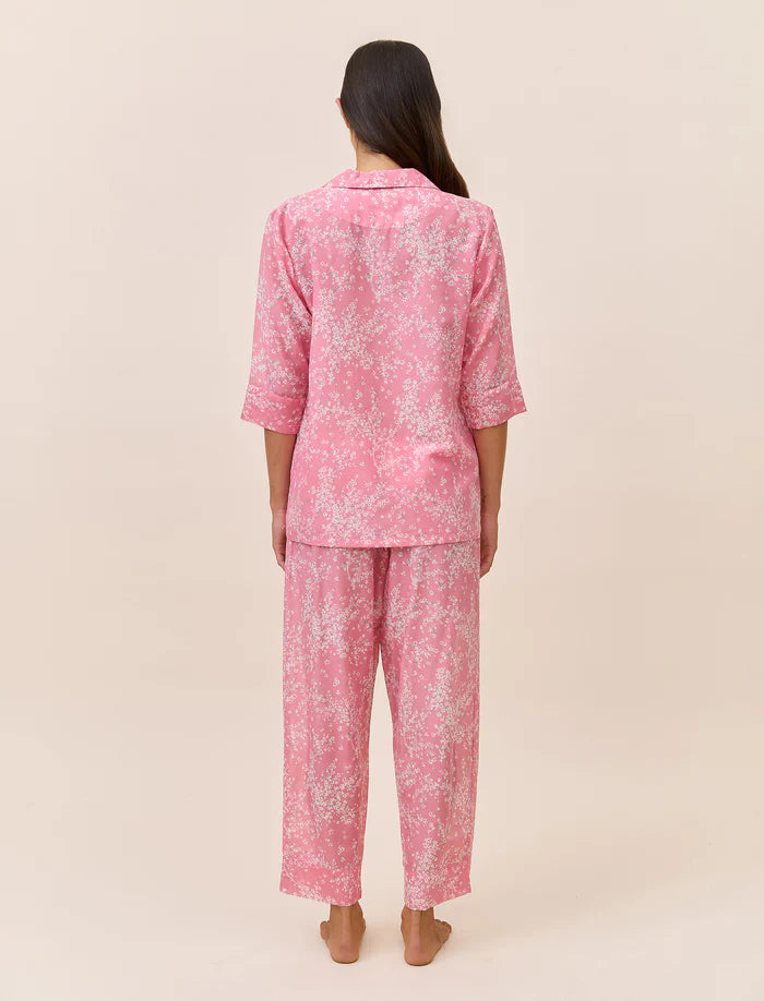 Papinelle - Cheri Blossom Crop PJ Set | Pink Lemonade