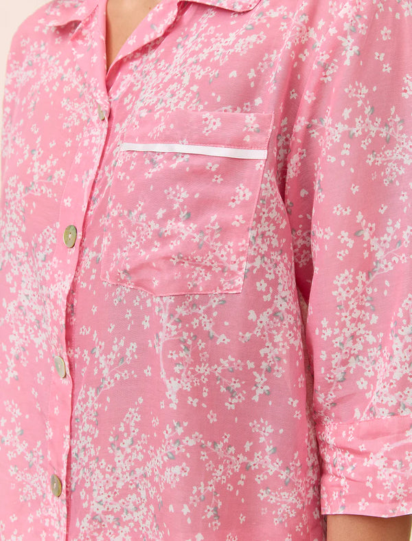 Papinelle - Cheri Blossom Crop PJ Set | Pink Lemonade