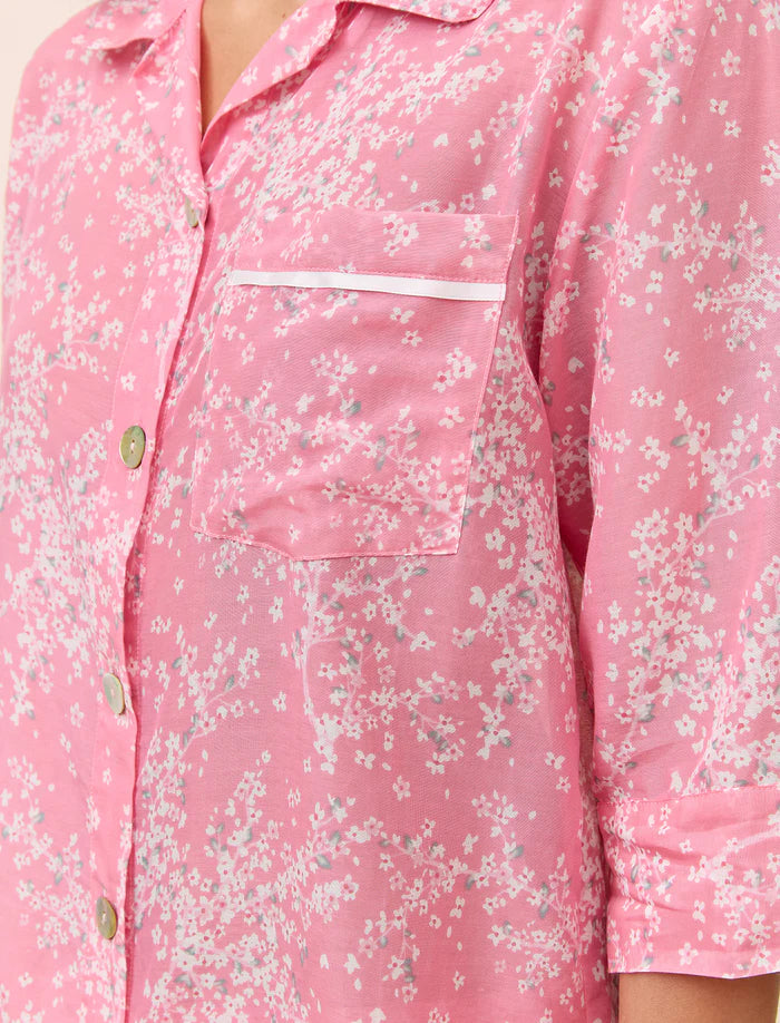 Papinelle - Cheri Blossom Crop PJ Set | Pink Lemonade