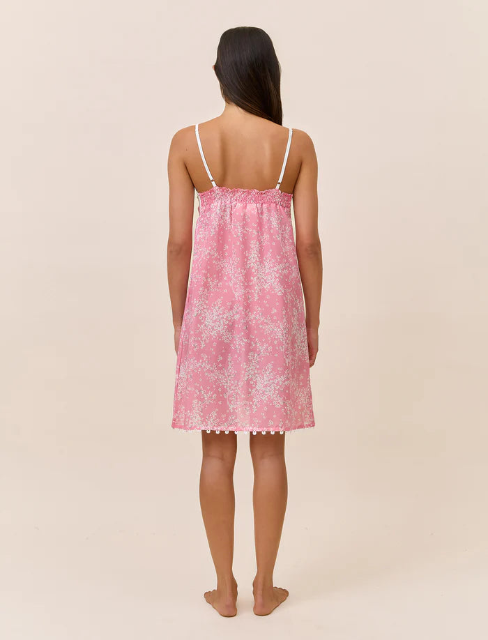 Papinelle - Cheri Blossom Lace Front Midi Nightie | Pink Lemonade