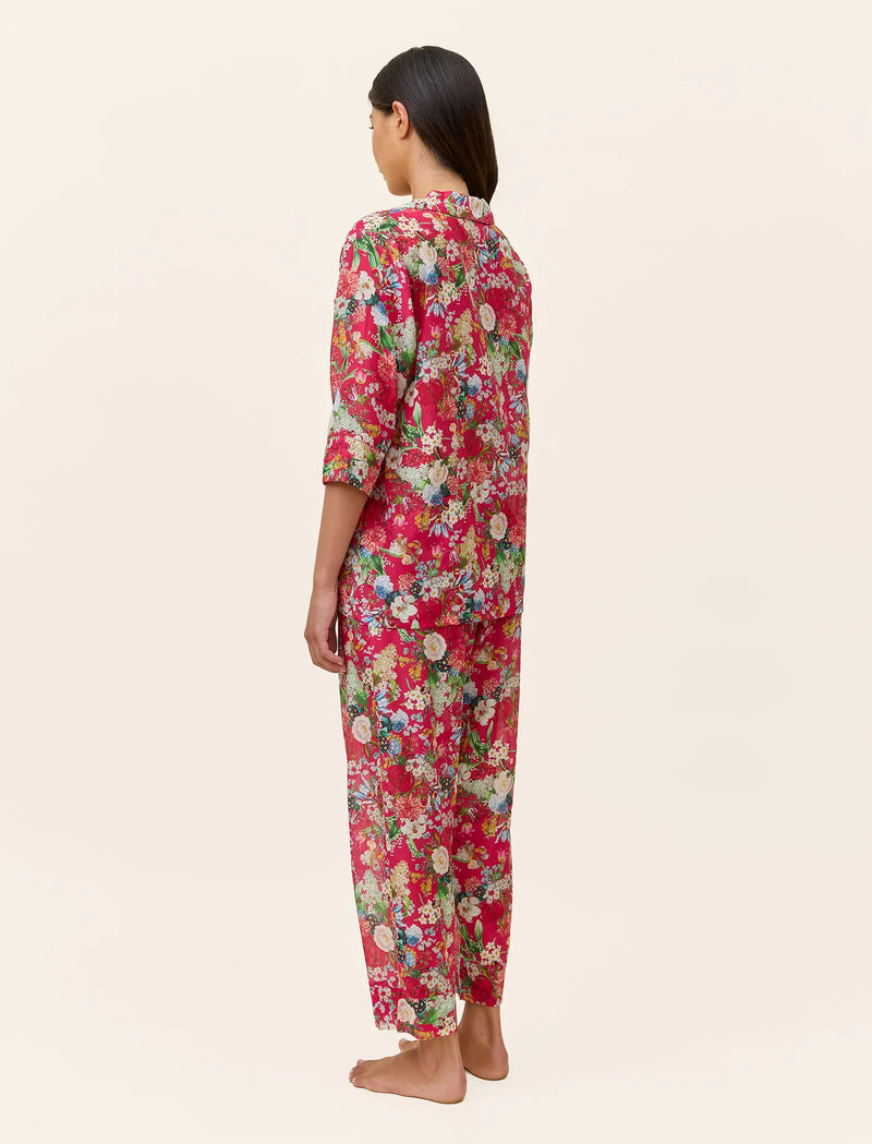 Papinelle - Holly Crop  Cotton & Silk PJ Set | Geranium