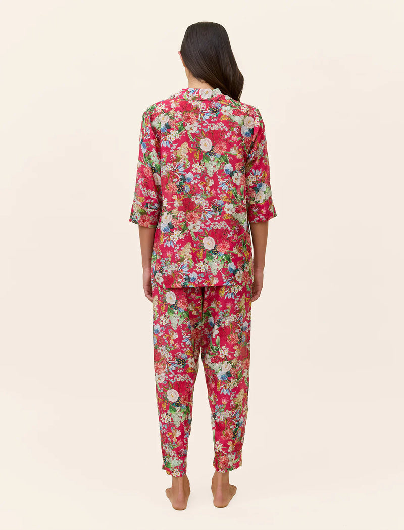 Papinelle - Holly Crop  Cotton & Silk PJ Set | Geranium