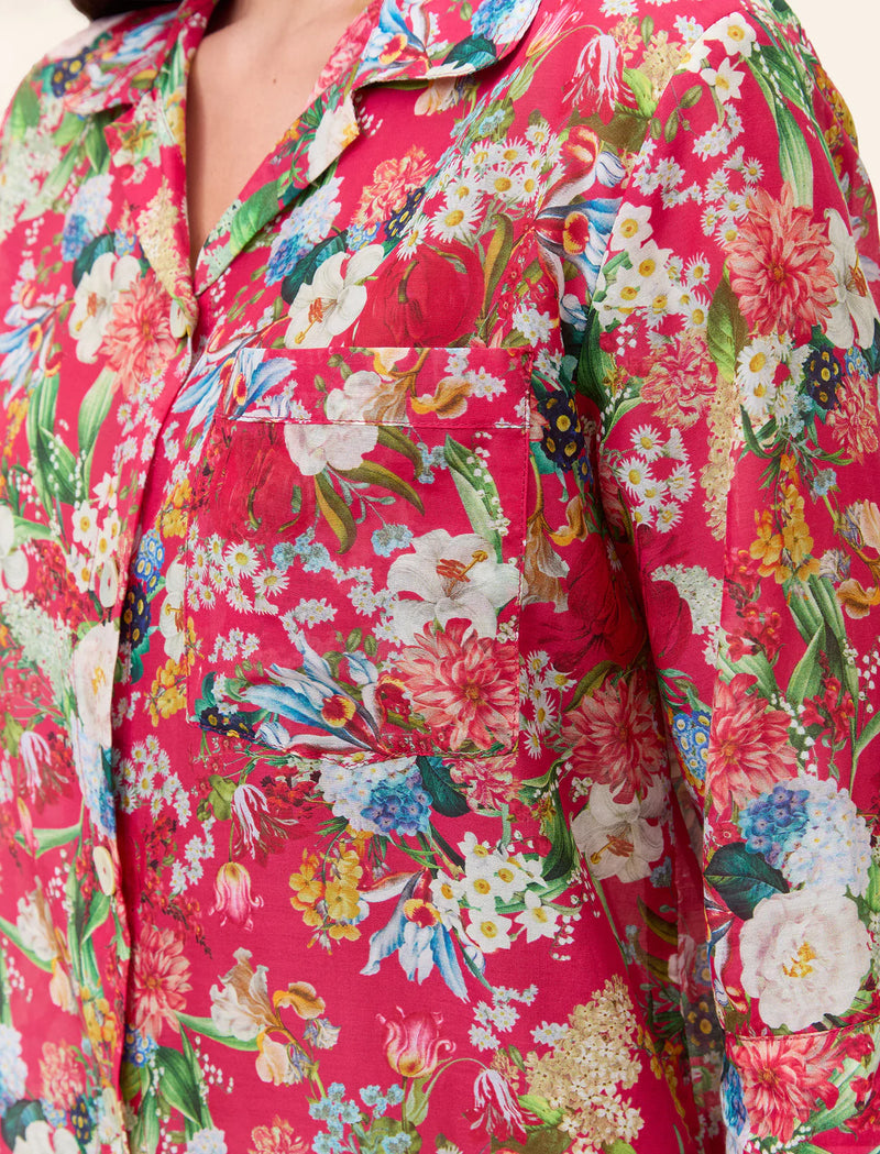 Papinelle - Holly Crop  Cotton & Silk PJ Set | Geranium