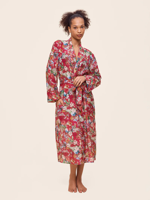 Papinelle - Holly Maxi Robe Cotton & Silk | Geranium